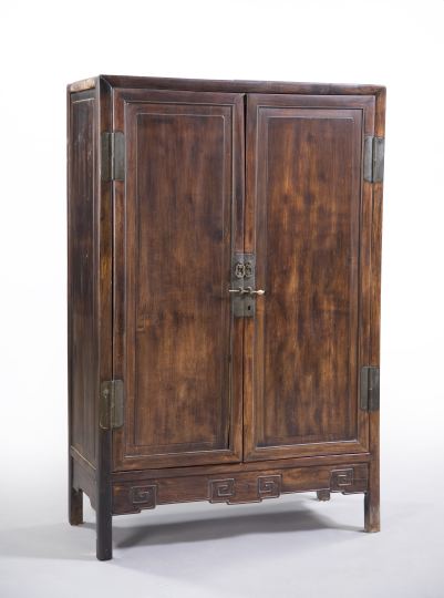 Asian Teakwood Double-Door Armoire,