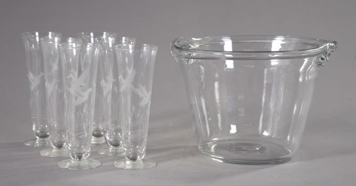 An Ice Bowl and Six Pilsner Glasses  2f901