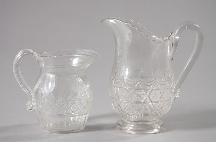 Two Glass Pitchers one a fine 2f902