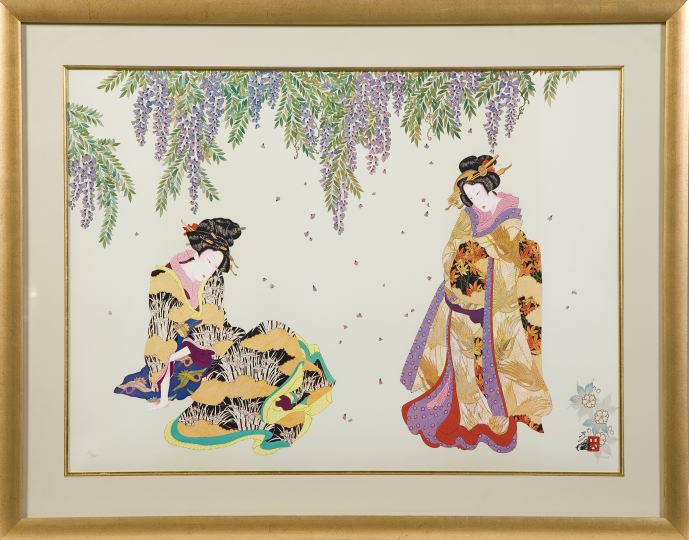 Large Framed Japanese Print,  by