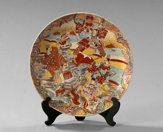 Large Japanese Meiji Satsuma Pottery 2f92b