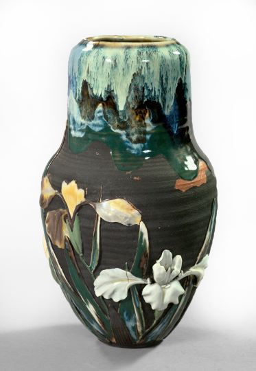 Japanese Meiji Sumida Ware Vase  2f933