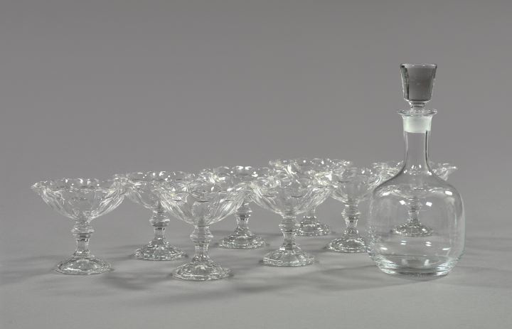 Nine-Piece Group of Glassware,