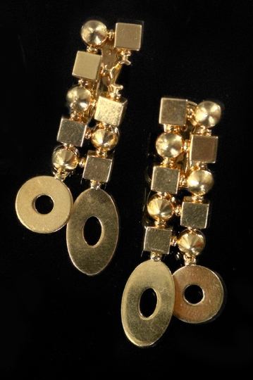 Pair of Eighteen-Karat Yellow Gold