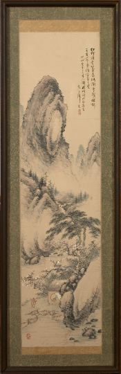 Tao Kuang Painted Mountain Landscape