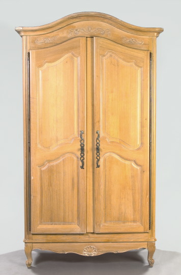 Provincial Louis XV Style Oak Armoire  2f5e5