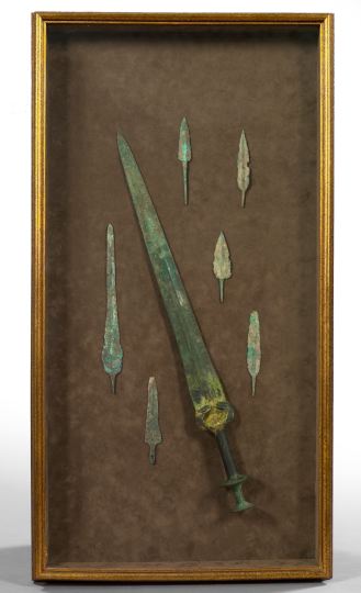 Shadowboxed Group of Oriental Weapons  2f5eb