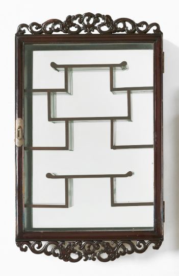 Chinese Mahogany Wall-Hanging Curio