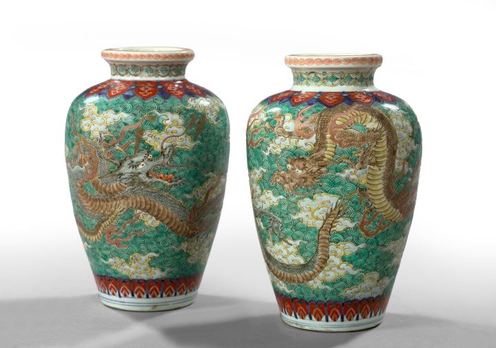 Pair of Kuang Hsu Porcelain Pyriform 2f60a