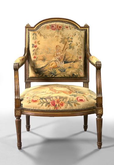 Louis XVI-Style Parcel-Gilt Fruitwood