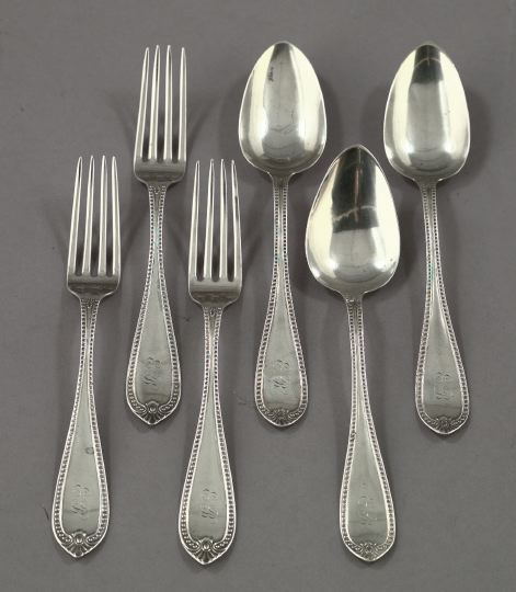 Group of Six Pieces of Silver Flatware,