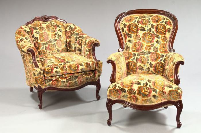 Two Rococo Style Carved Mahogany 2f693