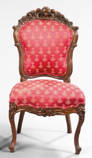 American Rococo Revival Rosewood Sidechair,