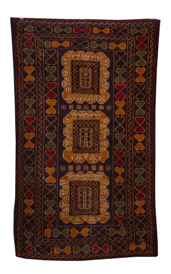 Afghan Beluchistan Carpet,  2'