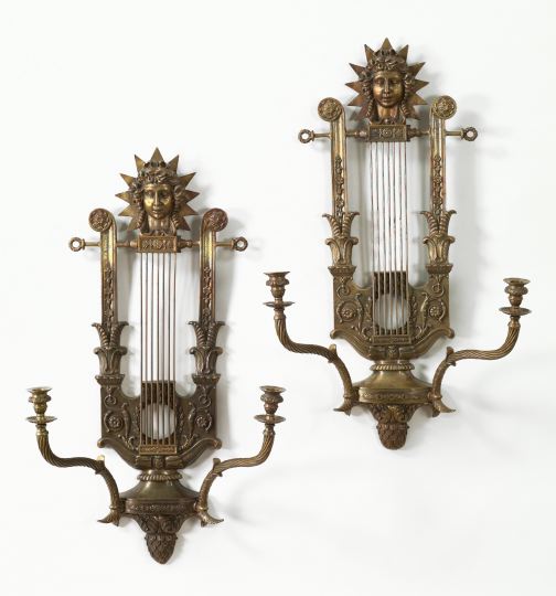 Pair of French Parcel-Argente Bronze