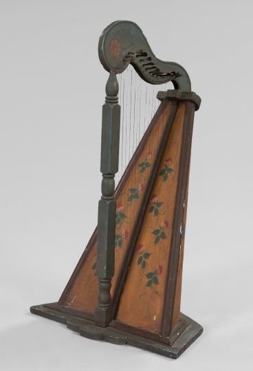 Northern European Wooden Miniature Harp,