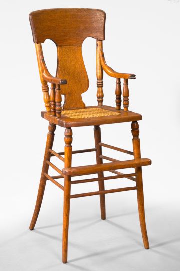 American Oak Child's High Chair,