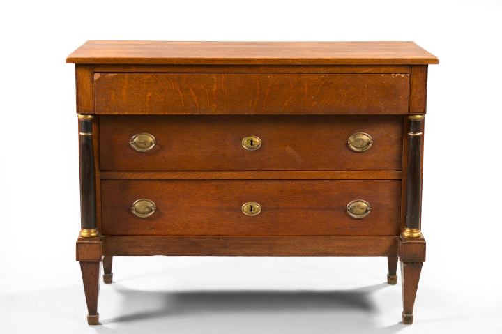 Empire Style Oak Commode early 2fb7b