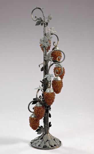 Patinated Wrought-Iron Seven-Light