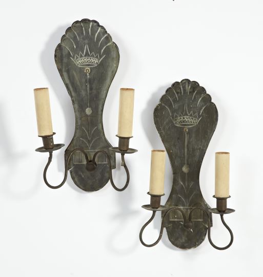 Pair of German Two-Light Sconces,