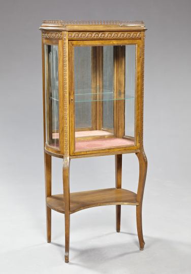 Louis XV-Style Mahogany Vitrine