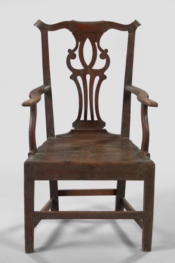 George III Oak Armchair,  late