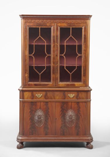 Victorian-Style Mahogany Bookcase,