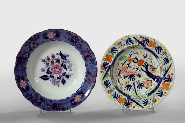 Two English Soup Plates,  one a