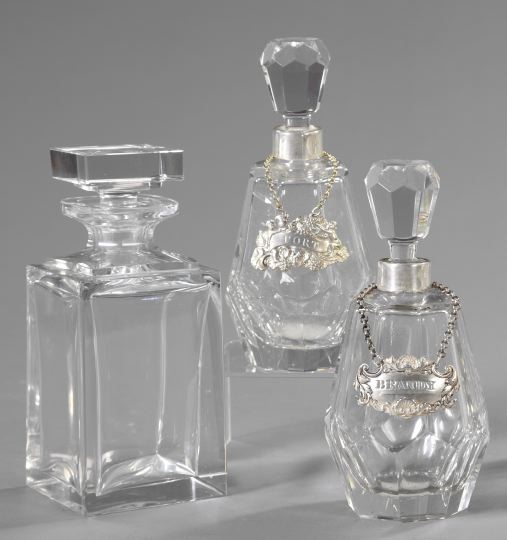 Group of Three Glass Decanters,