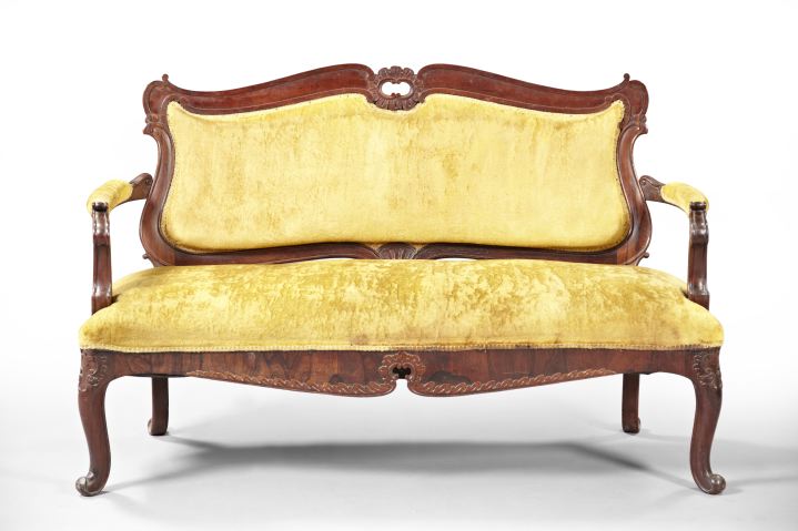 Victorian Rosewood Settee,  mid-19th
