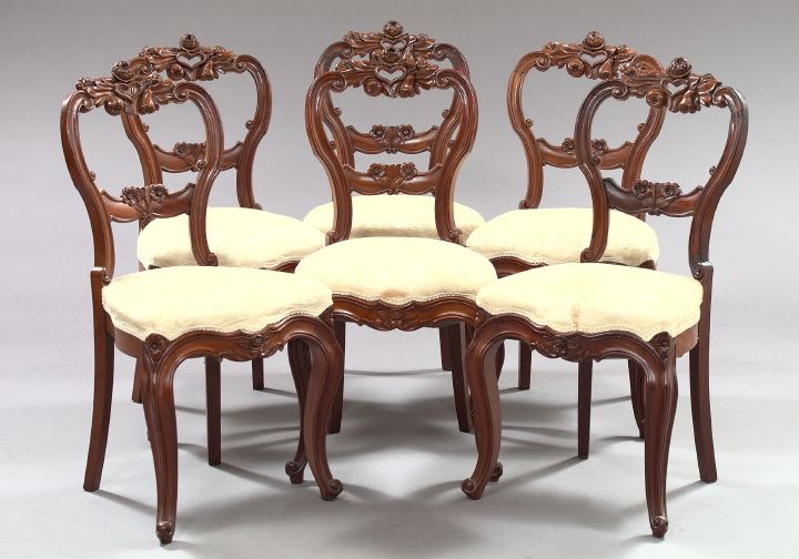 Suite of Six American Rococo Revival