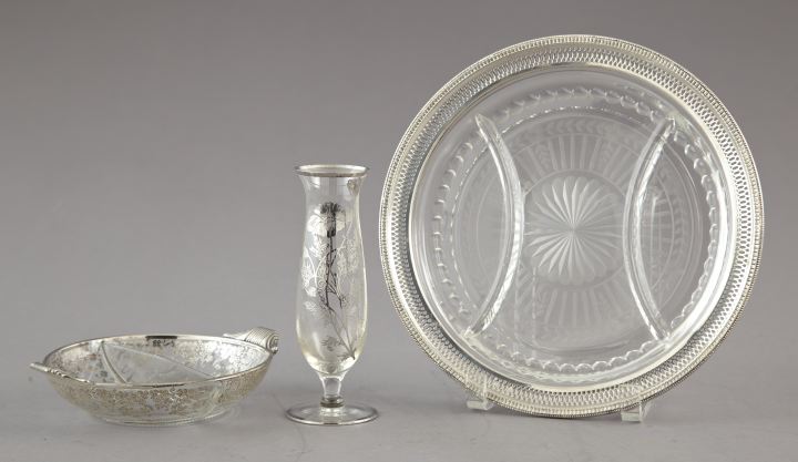 Group of Three Silver and Glass