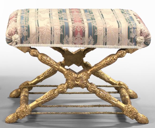 Empire Style Giltwood Stool 20th 2f9ff