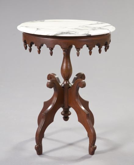 American Mahogany and Marble-Top Side
