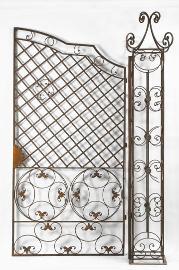 Large Pair of Wrought-Iron and