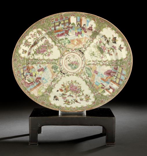 Large Chinese Export Porcelain Oval