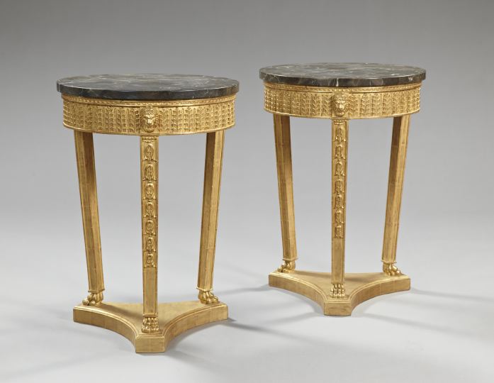 Pair of Empire-Style Giltwood and