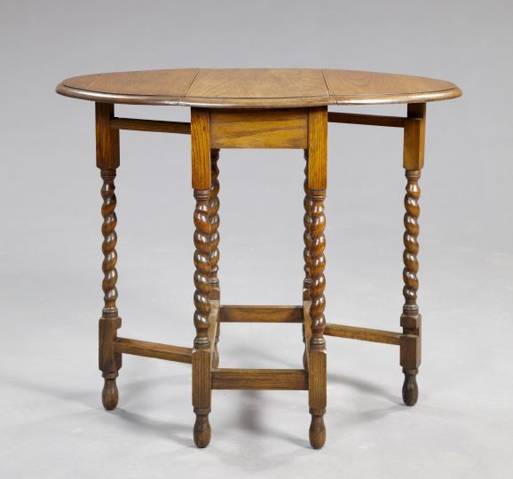 Colonial Revival Oak Gate-Leg Table,