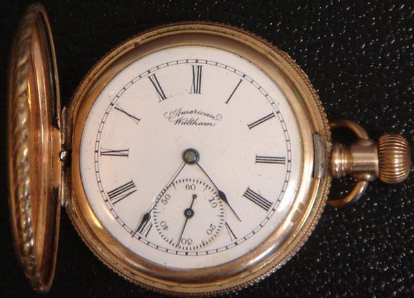 14K YG HC Waltham 6S pocket watch, Model