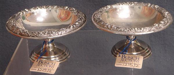 Pr S Kirk sterling silver compotes