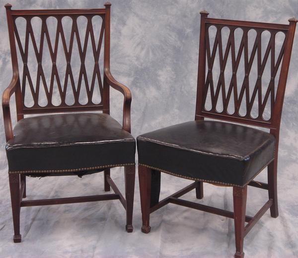 12 mahogany Hepplewhite style DR chairs