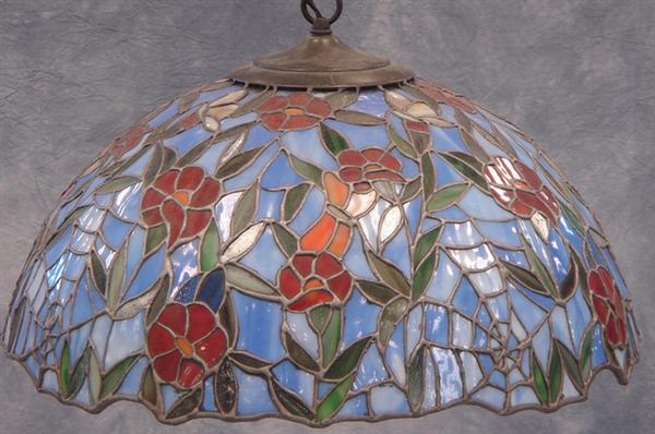 Round leaded glass hanging dome  3b903