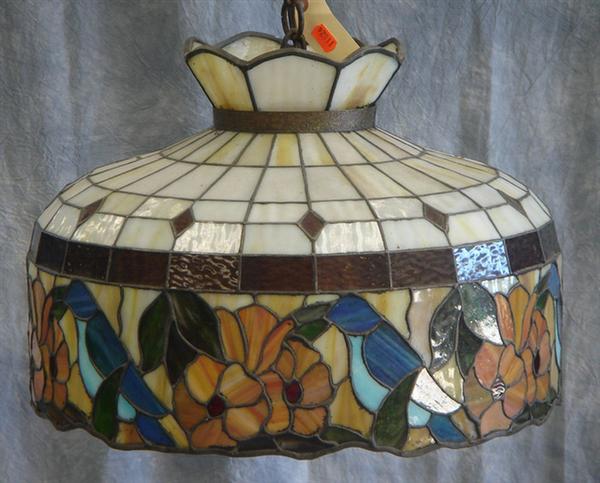 Round leaded glass hanging dome,