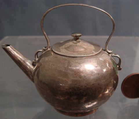 George I silver miniature kettle,