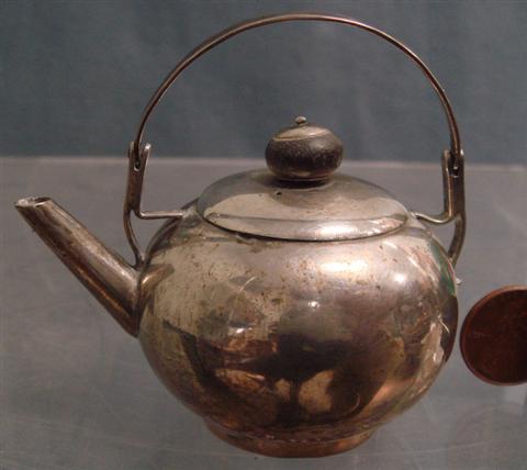 George I silver miniature kettle,