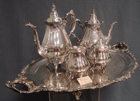 4 pc Wallace Grand Baroque plated 3bae1