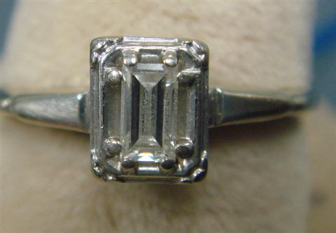 14K WG diamond ring, marked Siffari,