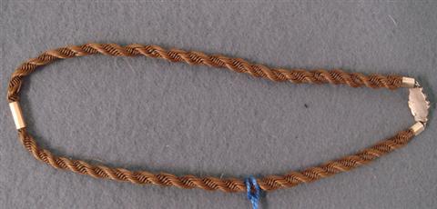 Victorian braided hair choker,