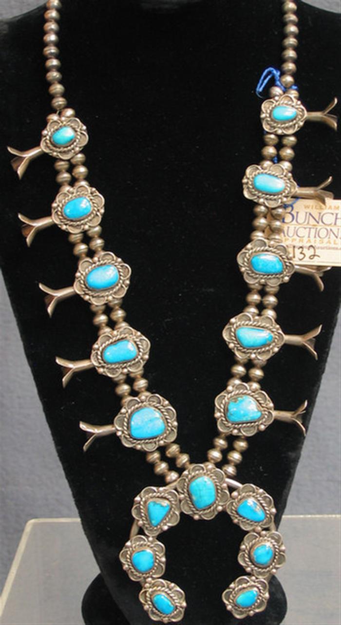 Native American squashblossom necklace,