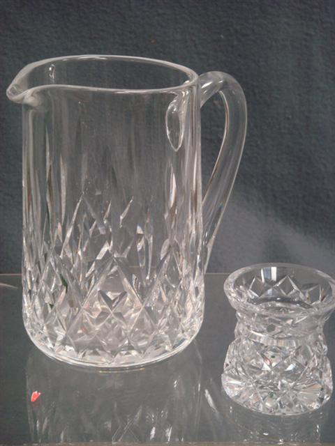 Waterford water pitcher, 6 3/4"